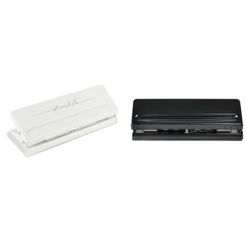 2 Pcs 6 Hole Punch Standard Puncher Paper Stapler Supplies Student Stationery Equipment-White & Black 
2 Pcs 6 Hole Punch Standard Puncher Paper Stapler Supplies Student Stationery Equipment-White & Black