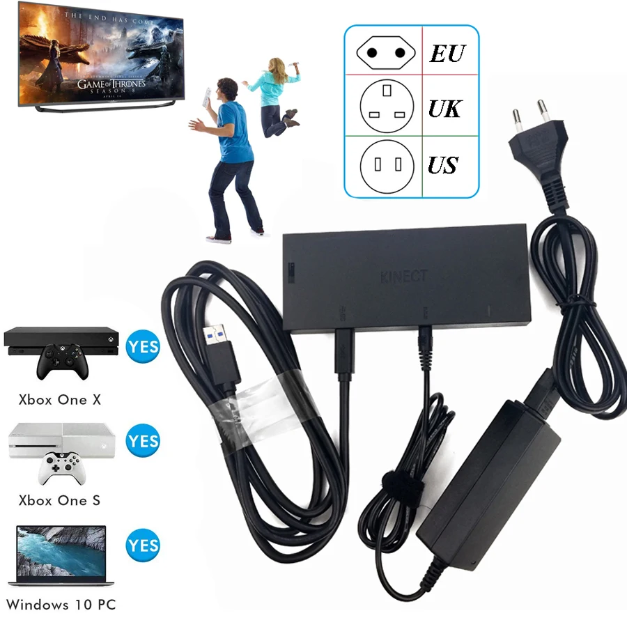 2019 New Kinect 2.0 Version Sensor AC Adapter Power Supply for Xbox one S / X / Windows PC , for X BOX ONE Slim/X Kinect Adaptor
2019 New Kinect 2.0 Version Sensor AC Adapter Power Supply for Xbox one S / X / Windows PC , for X BOX ONE Slim/X Kinect Adaptor