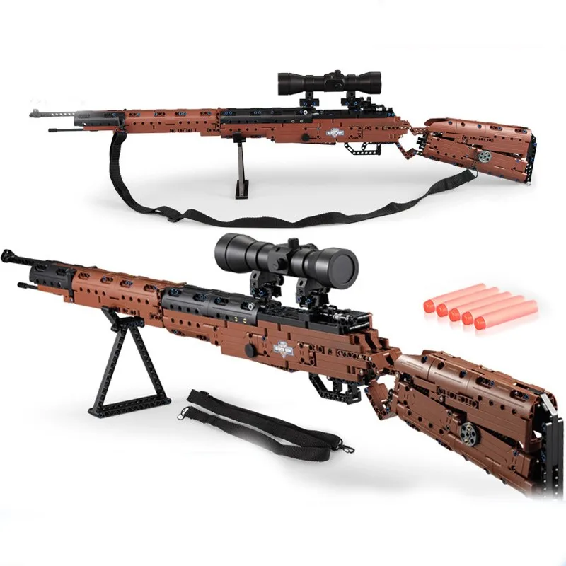 1491PCS Building Blocks SWAT Technic Creator Military WW2 Weapon AWM Sniper Models Pistol GUN Bricks Toys for Children Boys
1491PCS Building Blocks SWAT Technic Creator Military WW2 Weapon AWM Sniper Models Pistol GUN Bricks Toys for Children Boys