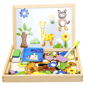 A Set Children's Wooden Jigsaw Puzzle Cartoon Animals Double-sided Magnetic Drawing Board Children's Educational Toys
A Set Children's Wooden Jigsaw Puzzle Cartoon Animals Double-sided Magnetic Drawing Board Children's Educational Toys