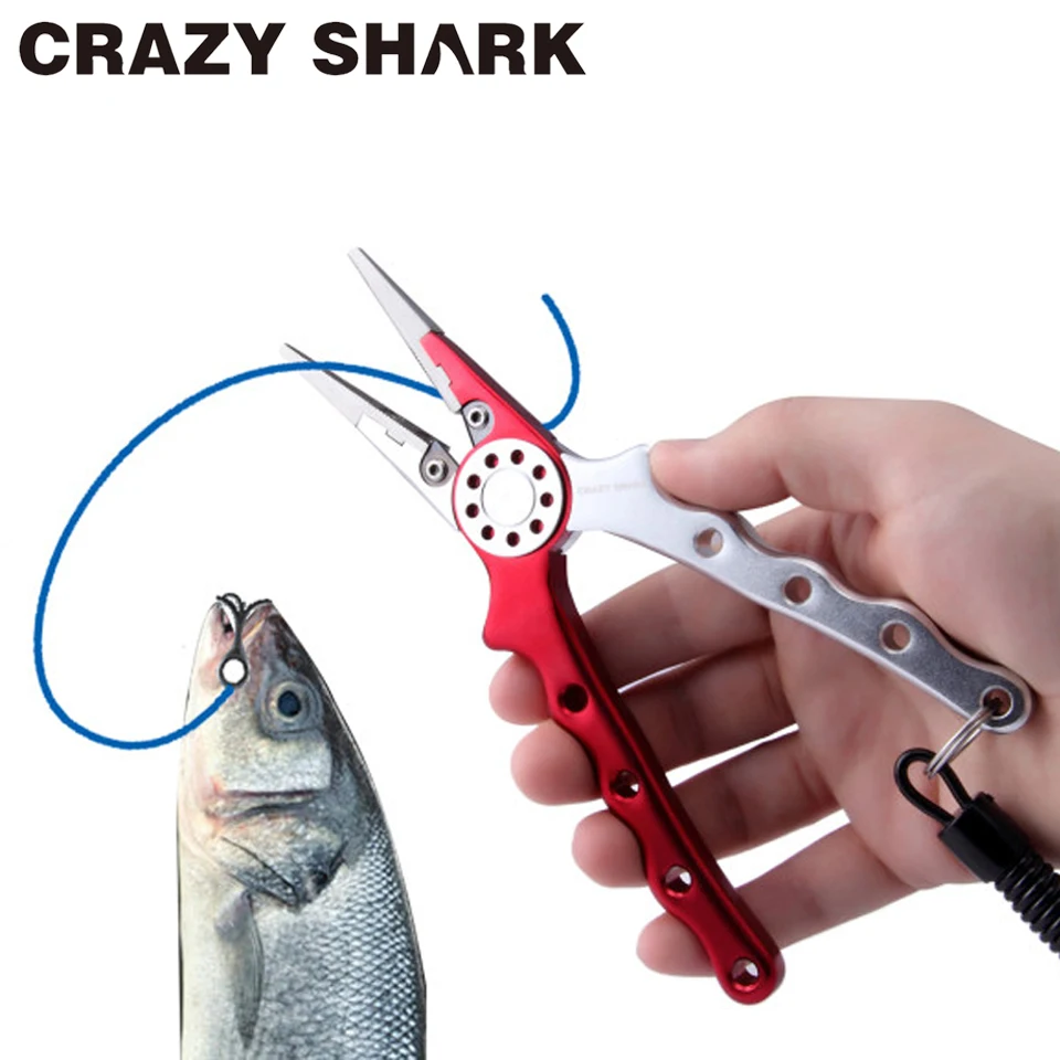 CrazyShark Aluminum Fishing Pliers Hook Remover Braid Line Cutting Tools Carp Fishing Scissors With Lanyard and Sheath 16CM
CrazyShark Aluminum Fishing Pliers Hook Remover Braid Line Cutting Tools Carp Fishing Scissors With Lanyard and Sheath 16CM