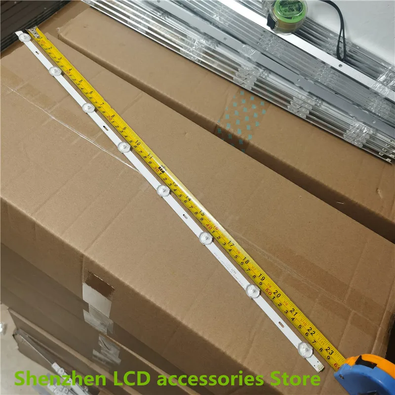 

10piece/lot 59CM LED Backlight strip 8 lamps For 32'' LCD TV 6v Hisense Changhong Konka Skyworth NEW Haier 100%NEW