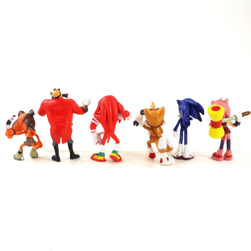5-7cm 6pcs/set Sonic Boom Rare Dr Eggman Shadow Tails Characters PVC Sonic Action Figures Model Toy gifts for children