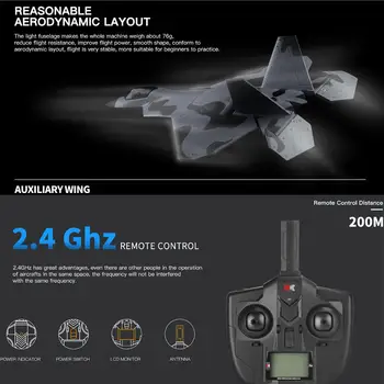 Remote Control Aircraft Model A180 F22 Three Channel Camera 3d / 6g Gyroscope Fixed Wing Glider Model Toy RC Drone For Beginner
Remote Control Aircraft Model A180 F22 Three Channel Camera 3d / 6g Gyroscope Fixed Wing Glider Model Toy RC Drone For Beginner