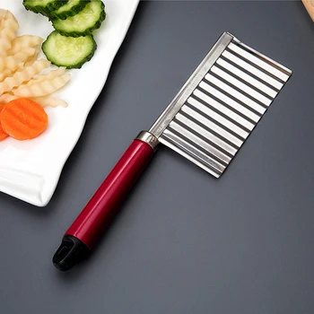 Potato Cucumber Onion Wave Slicer Crumpled French Fries Salad Corrugated Shred Potato Slicing Knife Kitchen Accessories Knife 
Potato Cucumber Onion Wave Slicer Crumpled French Fries Salad Corrugated Shred Potato Slicing Knife Kitchen Accessories Knife