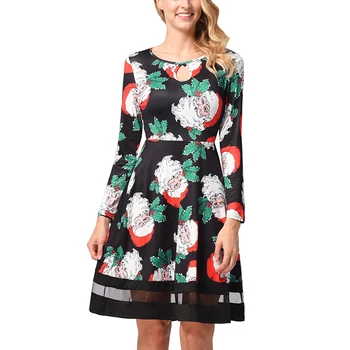 Bikitique Patchwork Mesh Print Vintage Christmas Dress Women Casual Round Neck Long Sleeve Elegance Banquet Party Dress
Bikitique Patchwork Mesh Print Vintage Christmas Dress Women Casual Round Neck Long Sleeve Elegance Banquet Party Dress