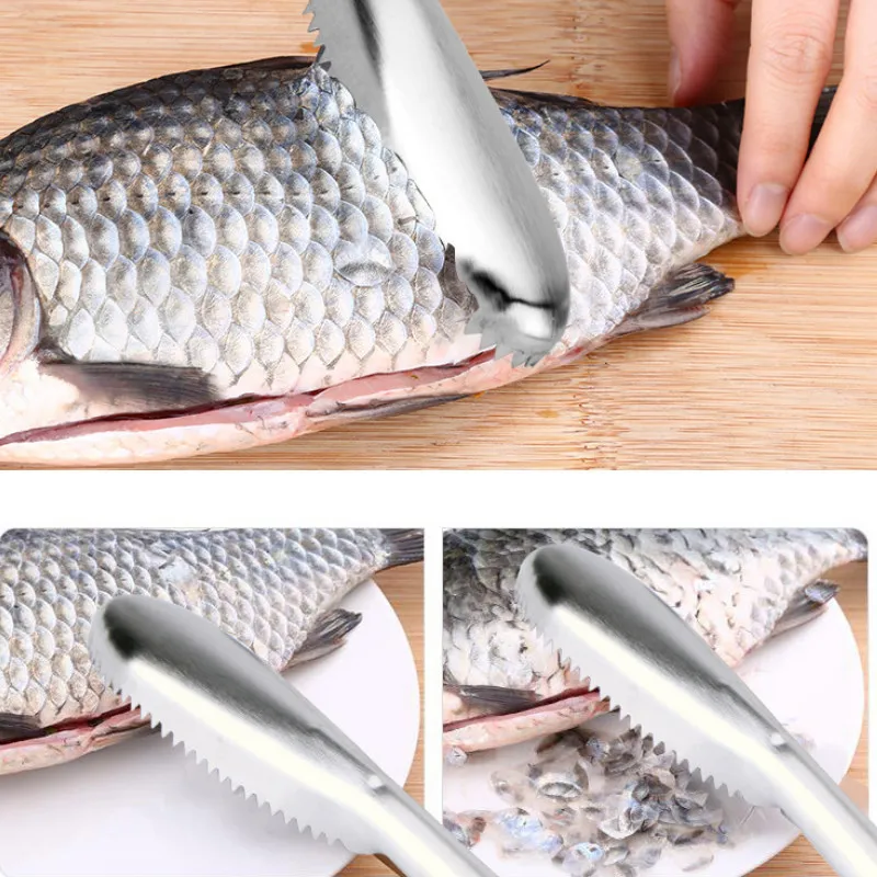 Stainless Steel Cleaning Fish Scale Fish Skin Scraper Knife Peeler Remover Brush Kitchen Gadgets Seafood Tools
Stainless Steel Cleaning Fish Scale Fish Skin Scraper Knife Peeler Remover Brush Kitchen Gadgets Seafood Tools