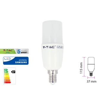 V-TAC LC1448C Led lamp E14 T37 8W 220V warm white cylinder shape Samsung Chip warranty 5 years SKU-267
V-TAC LC1448C Led lamp E14 T37 8W 220V warm white cylinder shape Samsung Chip warranty 5 years SKU-267