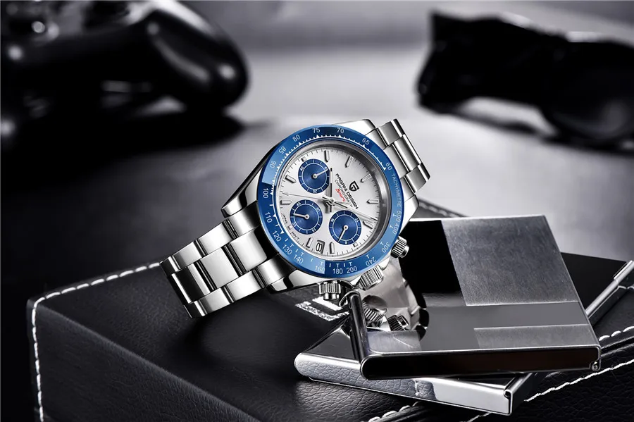 Brand Men Watch All steel Waterproof 100M Sport Watches Sapphire Glass Japan VK63 Brand Men Watch All steel Waterproof 100M Sport Watches Sapphire Glass Japan VK63