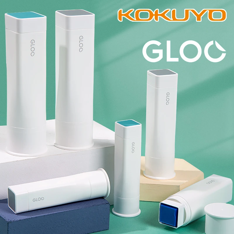 KOKUYO GLOO Glue Stick Blue White Color Right Angle Solid Adhesive Paste Tool for File Diary Stationery Office School F515 | Канцтовары