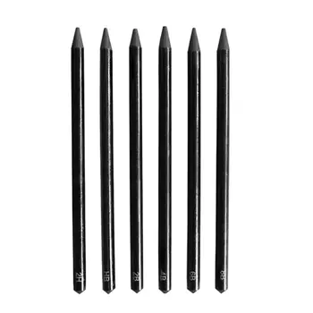 

6 Pcs Professional Pure Carbon Sketch Pens 2H/HB/2B/4B/6B/8B Woodless Charcoal Pencil Set Drawing Tool Painting Supplies