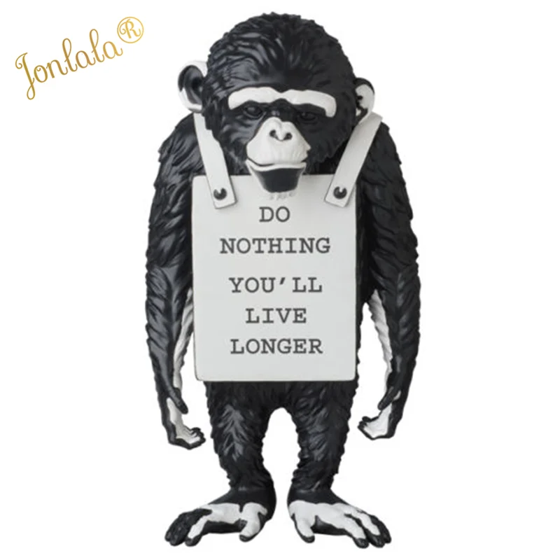 Modern Art Banksy Monkey Street Black and White Statue, Creative Resin Art & Craft, Do Nothing You'll Live Longer Ornaments
Modern Art Banksy Monkey Street Black and White Statue, Creative Resin Art & Craft, Do Nothing You'll Live Longer Ornaments