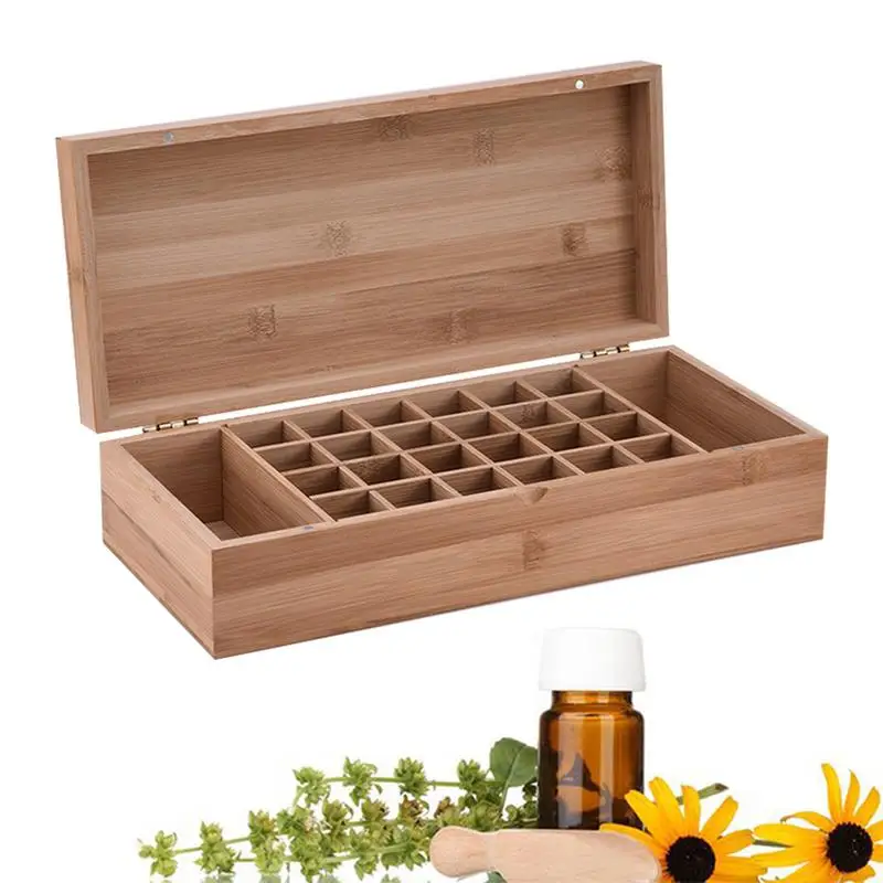 New High End Bamboo Essential Oil Box with 26 Grids DIY Protective Wooden Storage Case for Artistic Ornament Decorative Gift
New High End Bamboo Essential Oil Box with 26 Grids DIY Protective Wooden Storage Case for Artistic Ornament Decorative Gift