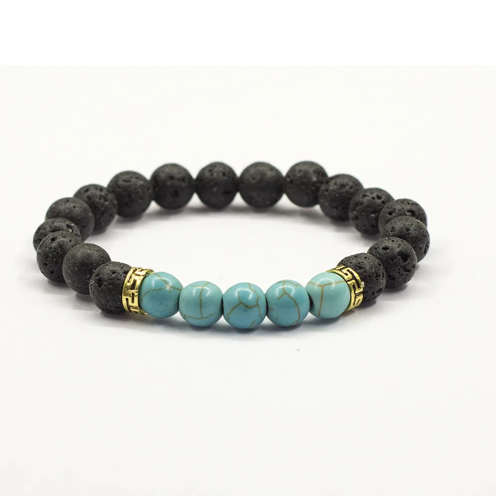 Multi Style Men Bracelet Natural Energy Volcanic Stone Lava Chain & Link Bracelets and Jewelry Gift | Украшения и аксессуары