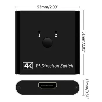 2 in 1 out/1 in 2 4K Bi-Directional HDMI Bi-Direction Adapter for PS4/3 TV Box
2 in 1 out/1 in 2 4K Bi-Directional HDMI Bi-Direction Adapter for PS4/3 TV Box
