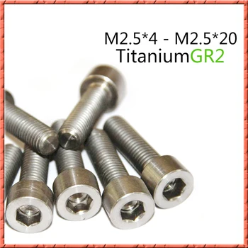 50pcs/lot titanium Micro Small screw din912 GR2 M2.5x4-M2.5x20 Pure Ti Hexagon Socket Cap Screw Cylinder head hexagon screw
50pcs/lot titanium Micro Small screw din912 GR2 M2.5x4-M2.5x20 Pure Ti Hexagon Socket Cap Screw Cylinder head hexagon screw
