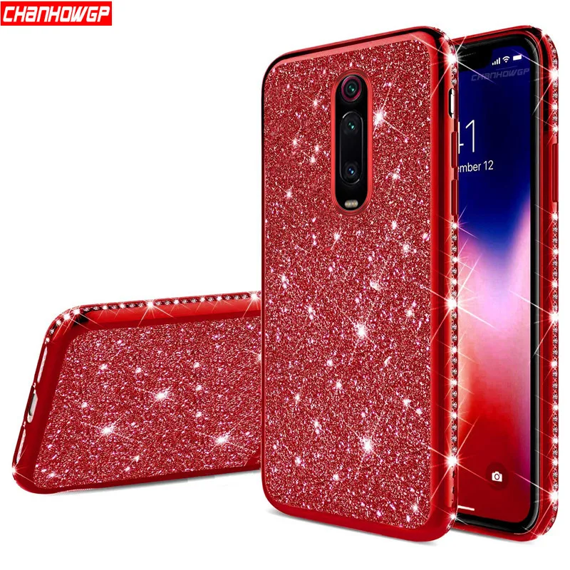 Роскошный силиконовый чехол со стразами для Xiaomi Mi A3 Lite 9T Pro 9 SE мягкий из тпу Redmi K20