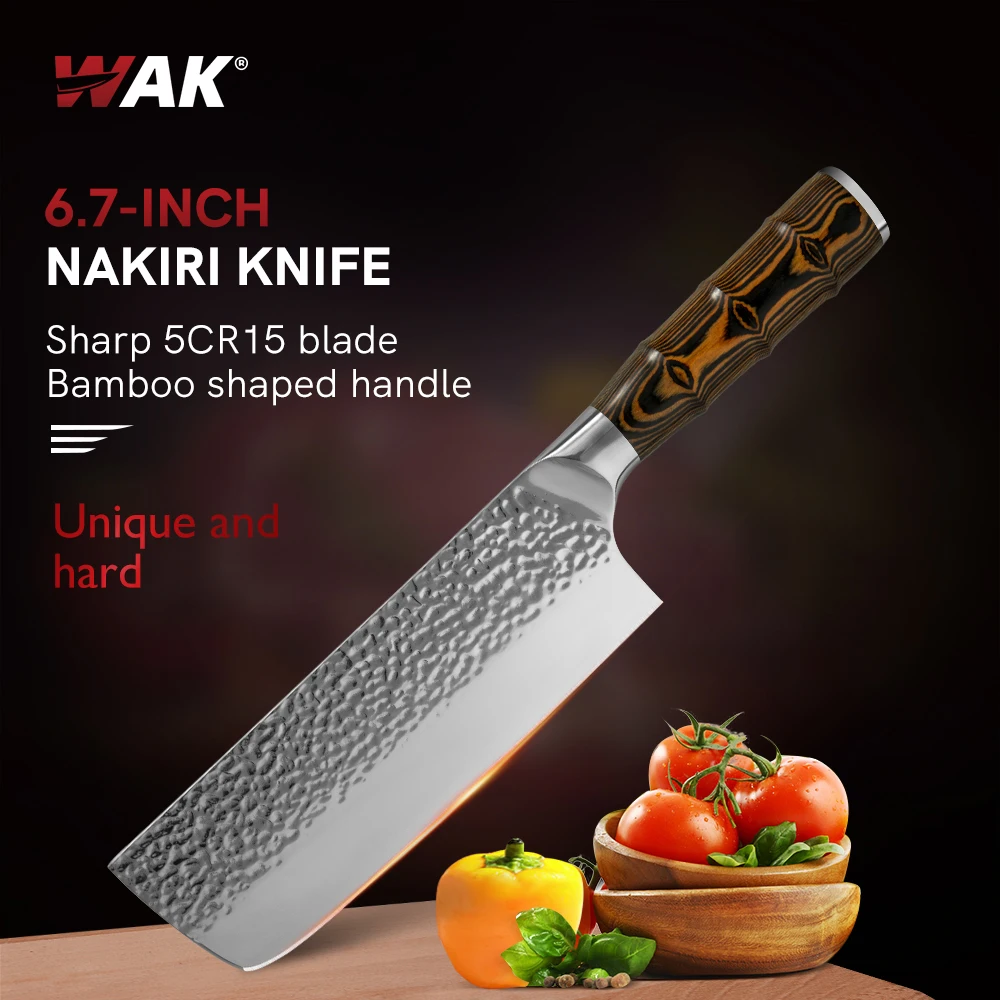 WAK 5CR1 5 кухонные ножи накири твердость 6,7 дюйма мясной овощной нож Pakka деревянные кухонные ножи бамбуковая ручка нож
WAK 5CR1 5 кухонные ножи накири твердость 6,7 дюйма мясной овощной нож Pakka деревянные кухонные ножи бамбуковая ручка нож