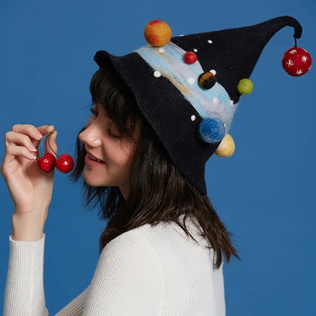 Mysterious Planet Night Sky Berets Cap Women Winter Knitted Warm Fedoras Hat Korean Christmas Wizard Hats Ladies Beret Witch Hat
Mysterious Planet Night Sky Berets Cap Women Winter Knitted Warm Fedoras Hat Korean Christmas Wizard Hats Ladies Beret Witch Hat