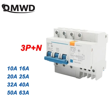 

DZ47LE-63 3P+N 63A 16A 20A 230V 400V~50HZ/60HZ Residual Current Circuit Breaker With Over Current And Leakage Protection RCBO