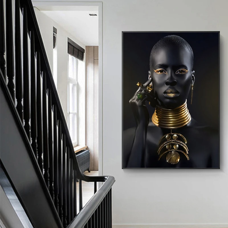 Black African Woman Portrait Poster Canvas Painting Prints and Pictures Wall Art for Living Room Decor Cuadros Unframed
Black African Woman Portrait Poster Canvas Painting Prints and Pictures Wall Art for Living Room Decor Cuadros Unframed
