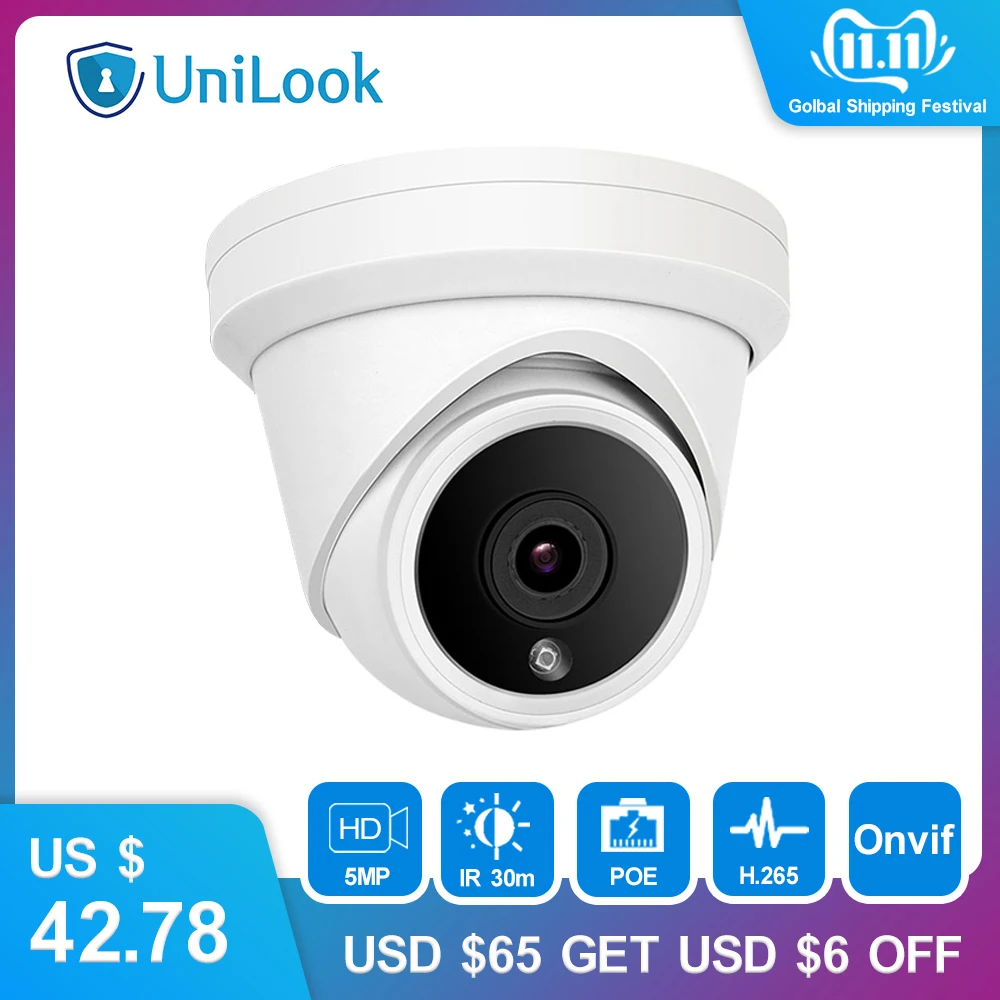 UniLook(Hikvision Compatible) 5MP POE IP Camera Home/Outdoor Security Video Surveillance Weatherproof IP66 ONVIF P2P H.265
UniLook(Hikvision Compatible) 5MP POE IP Camera Home/Outdoor Security Video Surveillance Weatherproof IP66 ONVIF P2P H.265