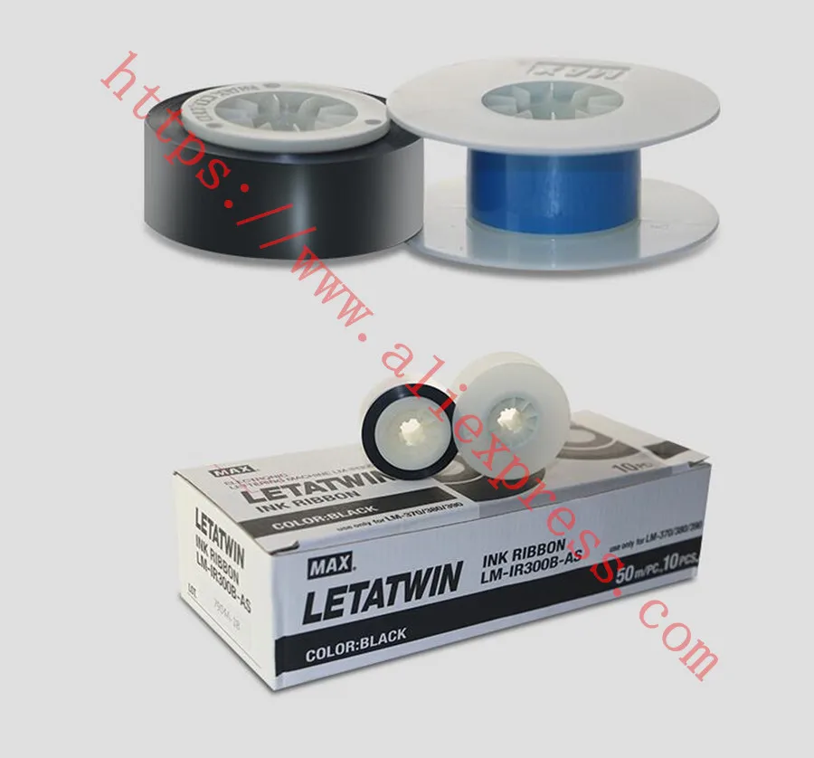 

Tube Printer Ink Ribbon MAX LM-IR300B-AS For electronic lettering machine LM-370E, LM-380A, LM-380E, LM-390A/PC, LM-400A