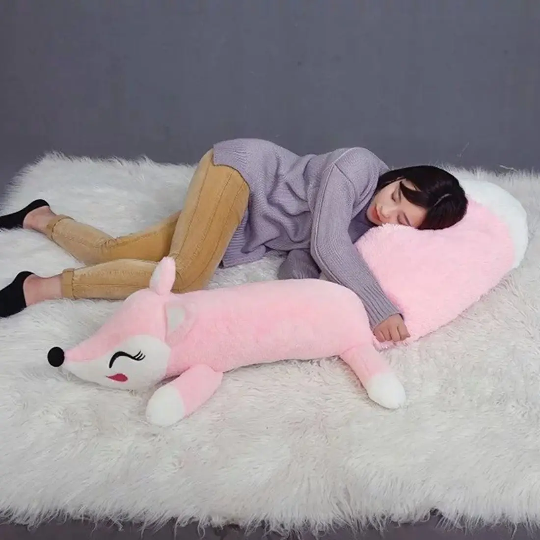 Pink Soft Pillow Plush 62.99'' 5.24ft Stuffed Fox Cute Kid Girlfriend Toy Gift Stuffed Animals
Pink Soft Pillow Plush 62.99'' 5.24ft Stuffed Fox Cute Kid Girlfriend Toy Gift Stuffed Animals