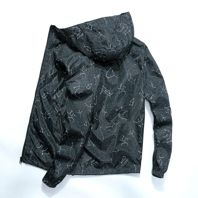 Фото Spring Autumn Hip Hop Jacket Men's Hooded Casual Jackets Coats Male Thin Men Coat Outwear Windbreaker Big Size M-7XL | Мужская