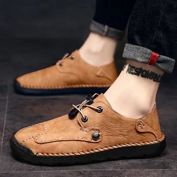 LIMEIKE Summer Soft Men Casual Shoes Breathable Men Sneakers Leather Loafers Rome Shoes Flat
LIMEIKE Summer Soft Men Casual Shoes Breathable Men Sneakers Leather Loafers Rome Shoes Flat