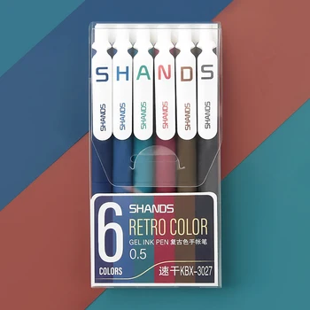 KBX 6pcs Vintage GEL Pen Set 0.5mm Ballpoint Black Blue Brown Color Gel Ink Pens Journal Diary Drawing Liner Office School
KBX 6pcs Vintage GEL Pen Set 0.5mm Ballpoint Black Blue Brown Color Gel Ink Pens Journal Diary Drawing Liner Office School