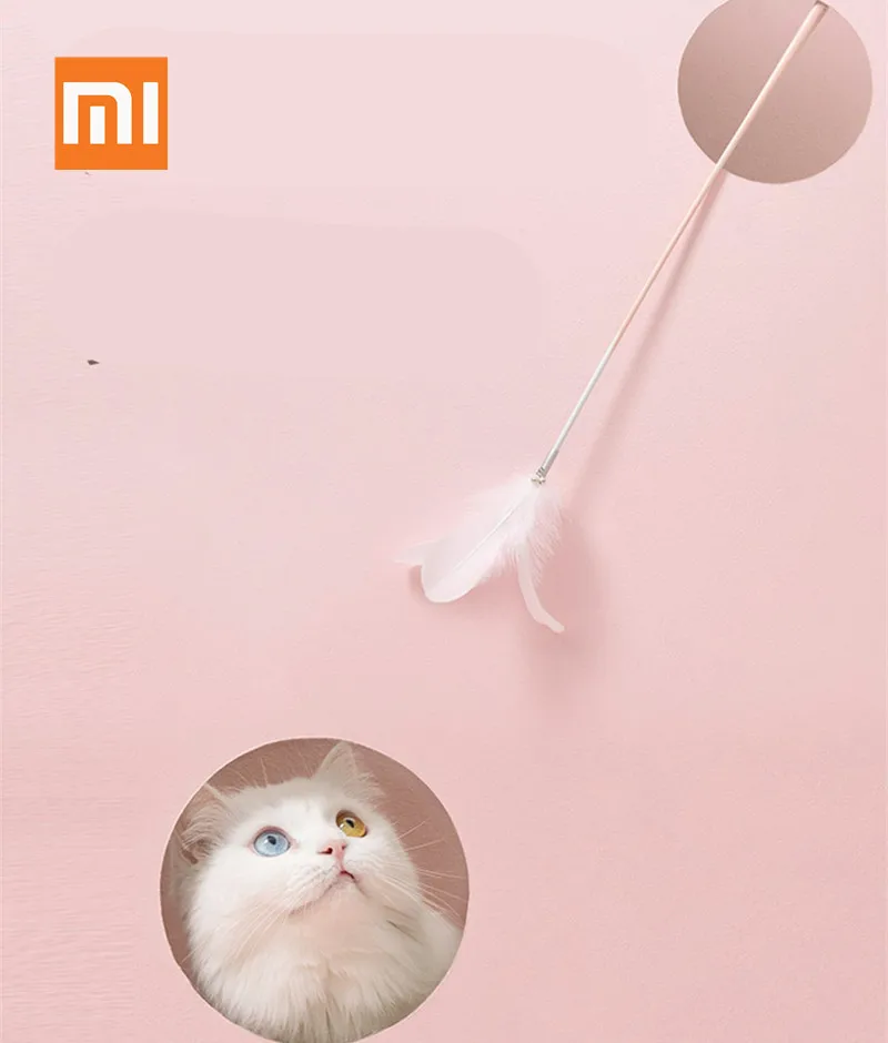 Оригинальный Xiaomi Mijia пушистый хвост Фламинго забавная кошка палка перо повязка
