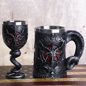 620ml Pentagram Baphomet Horn Mug Gothic Wicca Pagan Mystical Mug Coffee Beer Mugs Gift For Children 
620ml Pentagram Baphomet Horn Mug Gothic Wicca Pagan Mystical Mug Coffee Beer Mugs Gift For Children
