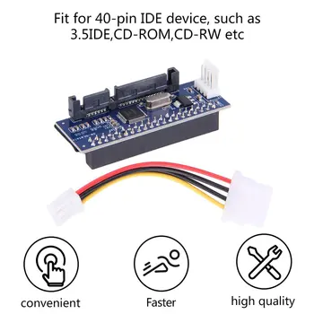 3.5 HDD IDE/PATA to SATA Converter Card Adapter for IDE 40-pin HardDrive Disk DVD Burner to SATA 7pin Data Motherboard Cable
3.5 HDD IDE/PATA to SATA Converter Card Adapter for IDE 40-pin HardDrive Disk DVD Burner to SATA 7pin Data Motherboard Cable