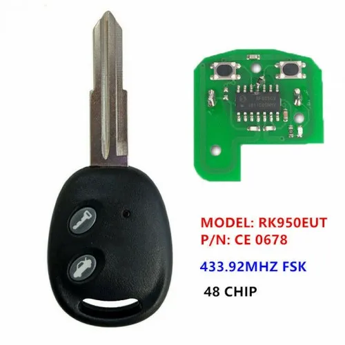 KEYECU Replacement Remote Key 433.92MHz for Chevrolet Aveo 2009-2016 RK950EUT CE 0678
KEYECU Replacement Remote Key 433.92MHz for Chevrolet Aveo 2009-2016 RK950EUT CE 0678