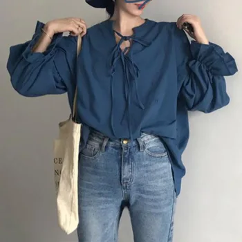 2020 Autumn New Design Sense Lace Trendy Bubble Sleeve Shirt Korean Style Gentle Wind Loose Shirt Women Blouse Long-sleeve
2020 Autumn New Design Sense Lace Trendy Bubble Sleeve Shirt Korean Style Gentle Wind Loose Shirt Women Blouse Long-sleeve