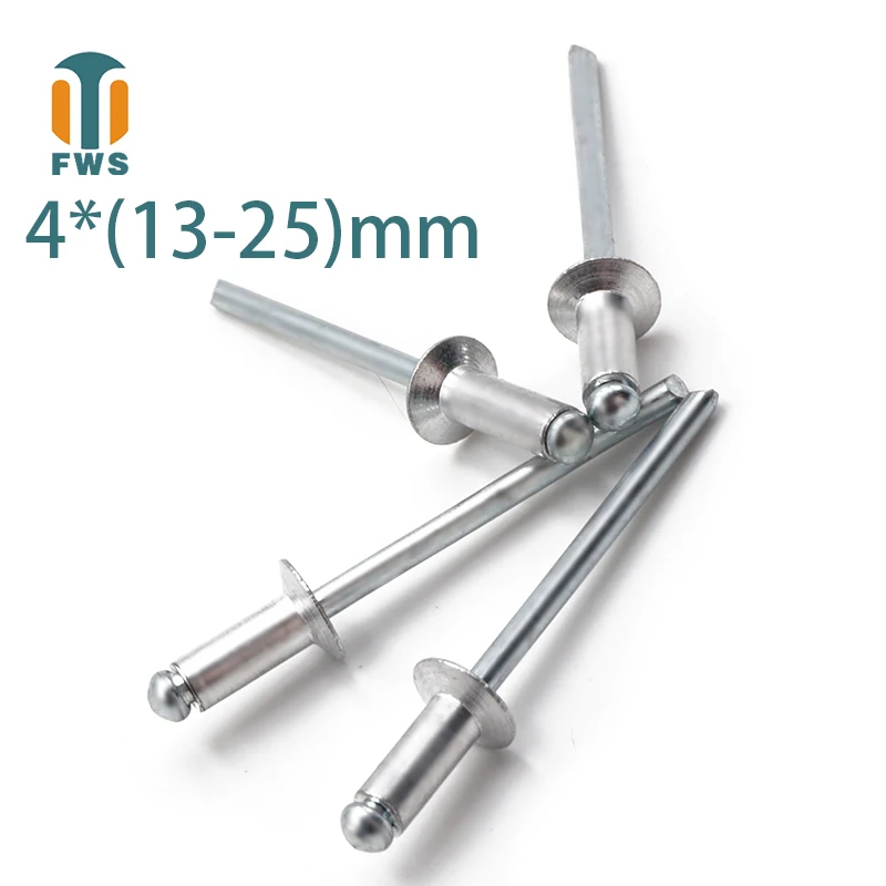 10PCS M4 Multi Size Aluminium Open End Countersunk Head Break Mandrel Blind Rivet Nail Pop Rivets for Furniture Car Aircraft
10PCS M4 Multi Size Aluminium Open End Countersunk Head Break Mandrel Blind Rivet Nail Pop Rivets for Furniture Car Aircraft