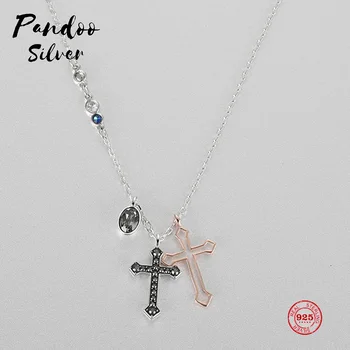 PANDOO Fashion Charm Sterling Silver Original 1:1 Copy, Fashion Mix And Match Cross Necklace Female Luxury Jewelry Gifts
PANDOO Fashion Charm Sterling Silver Original 1:1 Copy, Fashion Mix And Match Cross Necklace Female Luxury Jewelry Gifts