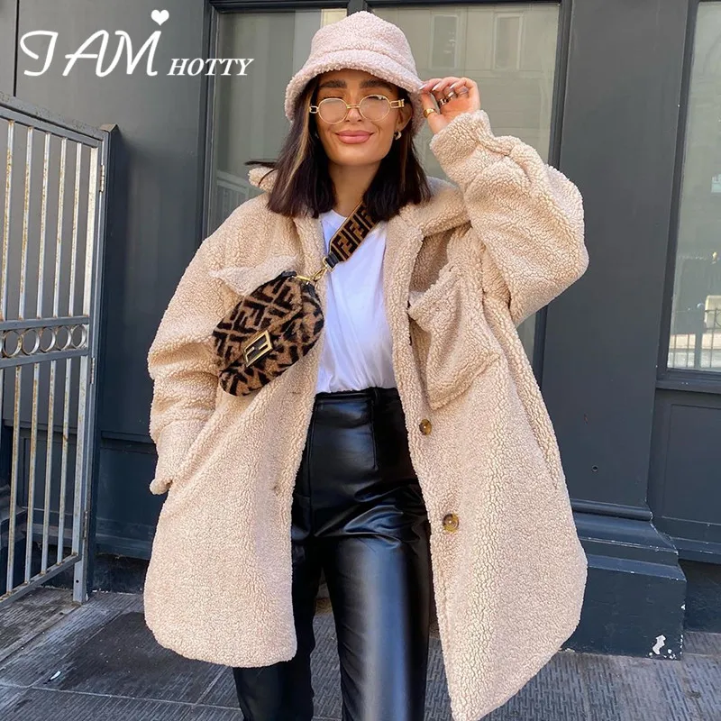Lamb Fur Oversized Women's Coat Autumn Winter Down 2020 Undefined Button-up Long Jacket Teddy Coats Warm Outwear Female Iamhotty
Lamb Fur Oversized Women's Coat Autumn Winter Down 2020 Undefined Button-up Long Jacket Teddy Coats Warm Outwear Female Iamhotty