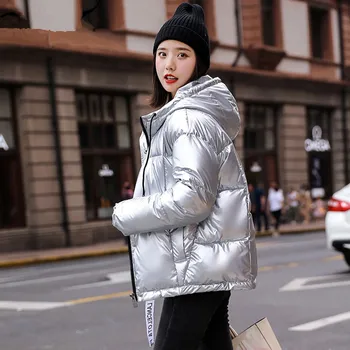 Winter Clothes 2019 Glossy Puffer Parka Women Cotton Padded Clothes Hooded Basic Coat Jacket High Quality Clothes Female Outwear 
Winter Clothes 2019 Glossy Puffer Parka Women Cotton Padded Clothes Hooded Basic Coat Jacket High Quality Clothes Female Outwear