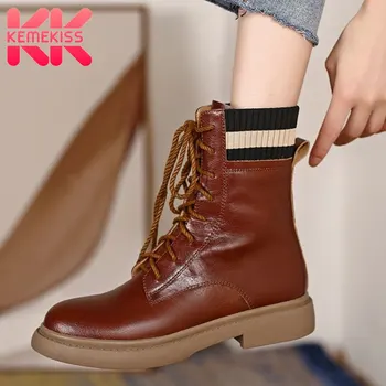 KemeKiss Real Leather Women Ankle Boots Flats Shoes Round Toe Warm Boots Winter Women Fashion Party Footwear Size 35-41
KemeKiss Real Leather Women Ankle Boots Flats Shoes Round Toe Warm Boots Winter Women Fashion Party Footwear Size 35-41