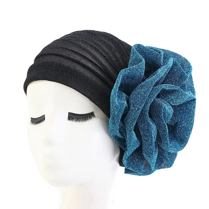 Helisopus Bright Silk Big Flower Headband Women Turban Elastic Cloth Head Cap Muslim Scarf Wedding Party Ladies Hair Accessories
Helisopus Bright Silk Big Flower Headband Women Turban Elastic Cloth Head Cap Muslim Scarf Wedding Party Ladies Hair Accessories