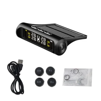 Car TPMS Tire Pressure Monitoring System Solar Charging or USB HD Digital LCD Display Auto Alarm tool Wireless 4 external Sensor
Car TPMS Tire Pressure Monitoring System Solar Charging or USB HD Digital LCD Display Auto Alarm tool Wireless 4 external Sensor