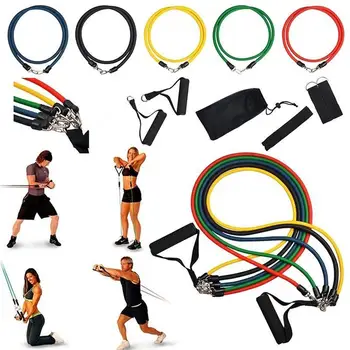 11PCS Resistance Bands Set, Including Stackable Exercise Bands with Carry Bag, Door Anchor Attachment & Legs Ankle Straps
11PCS Resistance Bands Set, Including Stackable Exercise Bands with Carry Bag, Door Anchor Attachment & Legs Ankle Straps