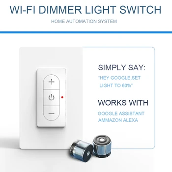 App Remote Control LED Light Dimmer Switch Wifi Dimming Panel Switch 110V 220V Google Home Compatible for Smart Home IFTTT(US Pl
App Remote Control LED Light Dimmer Switch Wifi Dimming Panel Switch 110V 220V Google Home Compatible for Smart Home IFTTT(US Pl