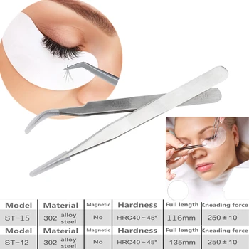 Profession Tweezers Eyelash Extension Pinch Straight+Curved Stainless Steel Eyebrows Nipper Beauty Makeup Decoration Tool
Profession Tweezers Eyelash Extension Pinch Straight+Curved Stainless Steel Eyebrows Nipper Beauty Makeup Decoration Tool
