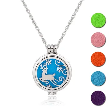 

10pcs lovely deer Vintage Aromatherapy Perfume Essential Oils Diffuser Necklace Locket Necklace Pendant Dream Necklace