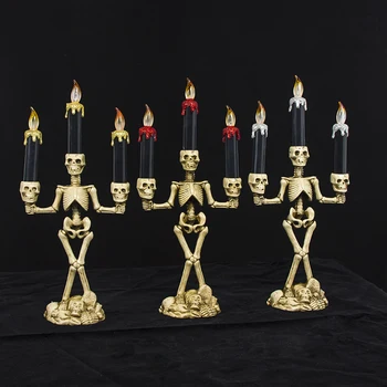 Halloween Skull Man Sculpture Triple 3 LED Light Flameless Candle Holder Battery
Halloween Skull Man Sculpture Triple 3 LED Light Flameless Candle Holder Battery