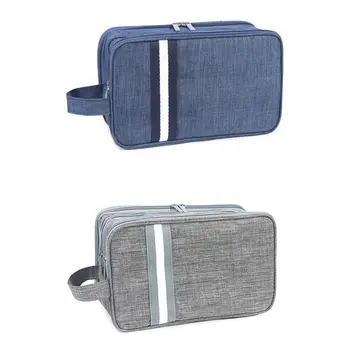 2 Pcs Travel Cosmetic Bag Men's Face Shaving Bag Waterproof Women's Toiletries Cosmetic Storage Bag Gray & Navy Blue
2 Pcs Travel Cosmetic Bag Men's Face Shaving Bag Waterproof Women's Toiletries Cosmetic Storage Bag Gray & Navy Blue