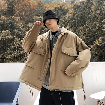 Winter New Tooling Jacket Men Warm Fashion Solid Color Casual Big Pocket Coat Man Streetwear Loose Thick Cotton Male Clothes
Winter New Tooling Jacket Men Warm Fashion Solid Color Casual Big Pocket Coat Man Streetwear Loose Thick Cotton Male Clothes